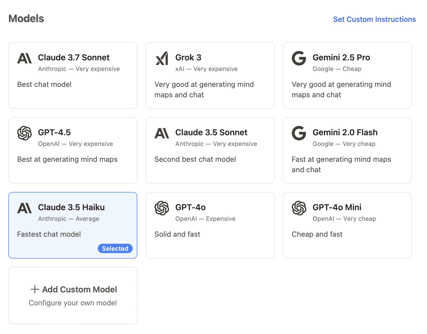 AI Model Select
